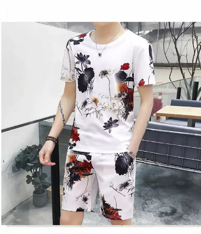 T-shirt and pant set - flowers